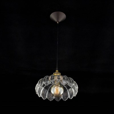 Подвес CL450107 "Эдисон" 1x75W E27 бронза 26x26x20 см - фото 2034208