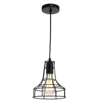 Подвес "Кубок" 1х60Вт Е27 черный 18х18х21см - фото 2034344