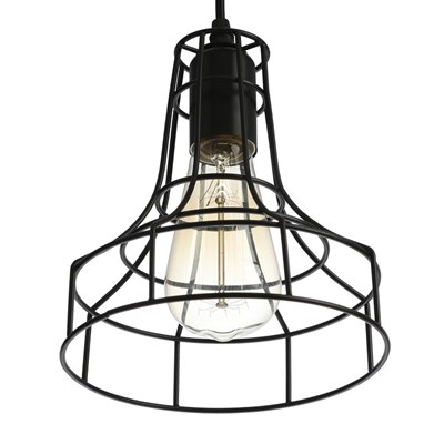 Подвес "Кубок" 1х60Вт Е27 черный 18х18х21см - фото 2034345