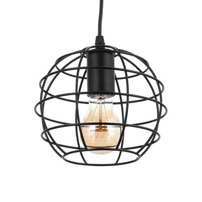 Подвес "Шар" 1х60Вт Е27 черный 18,5х18,5х16см - фото 2034347