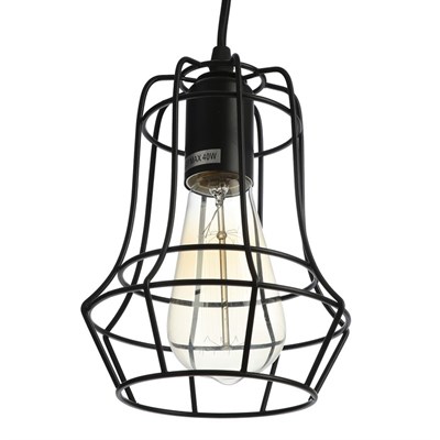 Подвес "Факел" 1х60Вт Е27 черный 15х15х19,5см - фото 2034355