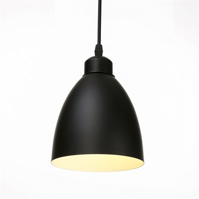 Светильник подвесной "Овал" 1x40Вт E27 черный 14х14х18-98 см - фото 2034360