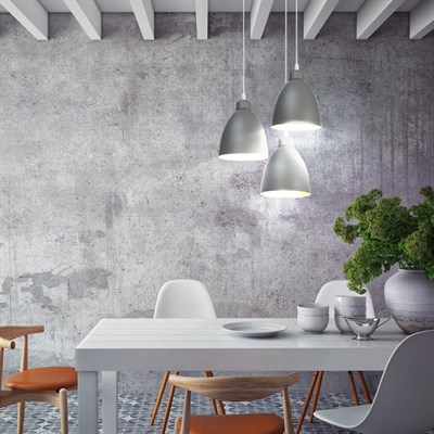 Светильник подвесной "Овал" 1x40Вт E27 серый 14х14х18-98 см - фото 2034368