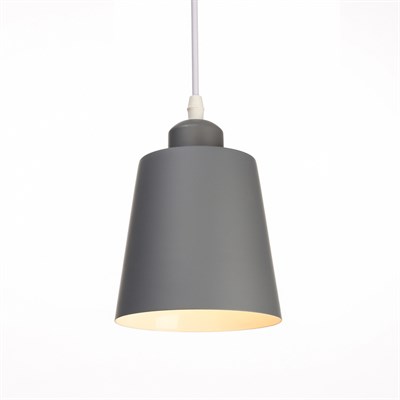 Светильник подвесной "Цилиндр" 1x40Вт E27 серый 13х13х16-96 см - фото 2034370