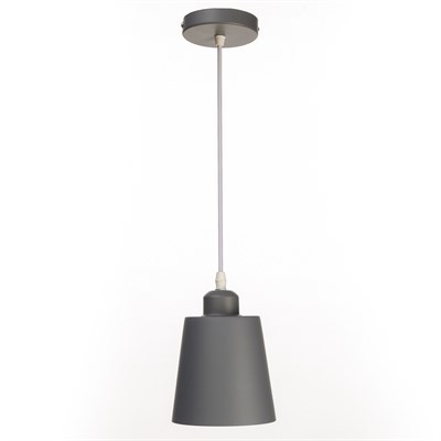 Светильник подвесной "Цилиндр" 1x40Вт E27 серый 13х13х16-96 см - фото 2034371