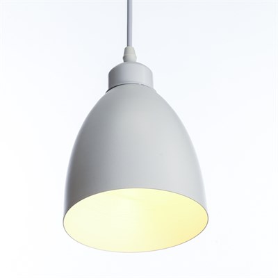 Светильник подвесной "Овал" 1x40Вт E27 белый 14х14х18-98 см - фото 2034379