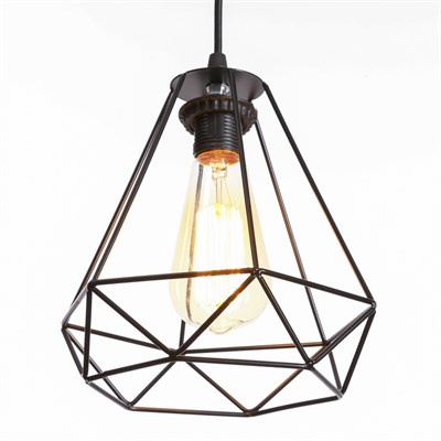 Светильник подвесной "Лофт" 1x40Вт E27 черный 20х20х120 см - фото 2034385