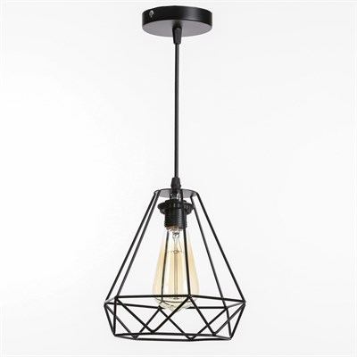 Светильник подвесной "Лофт" 1x40Вт E27 черный 20х20х120 см - фото 2034386