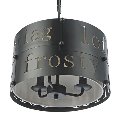 Люстра подвес "Кофе" E27 3х40Вт черный 32х32х22 см - фото 2034409