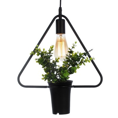 Светильник "Треугольник" черный 1x40W E27 12x34x48 см - фото 2034414