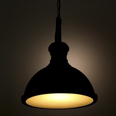 Светильник подвесной "Цех" 1x60W E27 черный 31х31х40см - фото 2034439