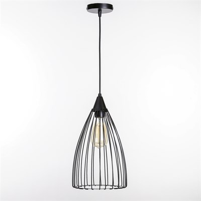 Светильник "Конус" 1x60Вт E27 черный 20х20х100 см. - фото 2034509