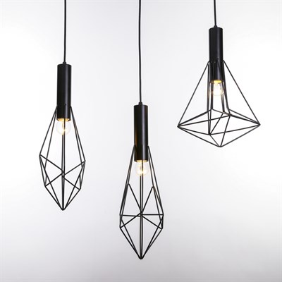 Светильник "Фигуры" 3x60Вт E27 черный 40х40х100 см. - фото 2034511