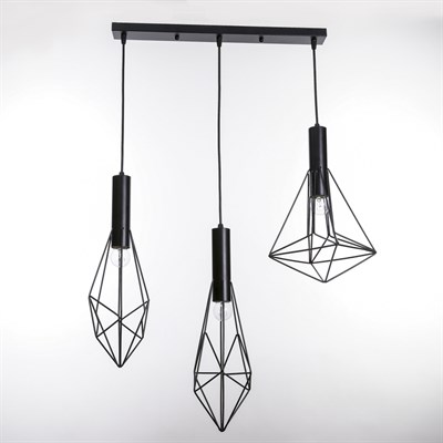 Светильник "Фигуры" 3x60Вт E27 черный 40х40х100 см. - фото 2034512
