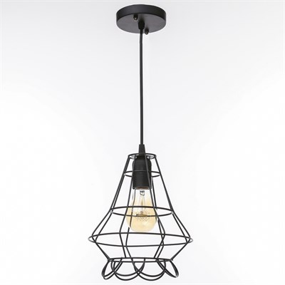 Светильник "Фокс" 1x60Вт E27 черный 15х15х100 см. - фото 2034515