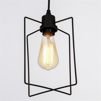 Светильник "Фламент" 1x40Вт E27 черный 16х16х26-78 см. - фото 2034517