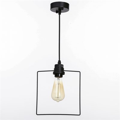 Светильник "Квадрат" 1x40Вт E27 черный 20х9х35-78 см. - фото 2034521