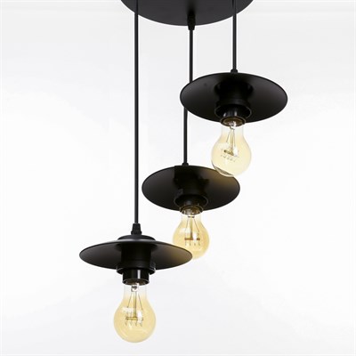 Светильник "Артена" 3x40Вт E27 черный 38х26х15-78 см. - фото 2034523