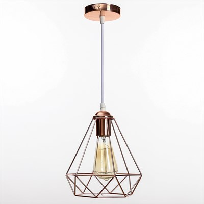 Светильник "Тренте" 1х60Вт Е27 золото-медь 20х20х80 см. - фото 2034529