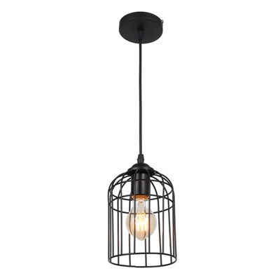 Светильник "Полуовал" 1х60Вт Е27 черный 13х13х78 см. - фото 2034531