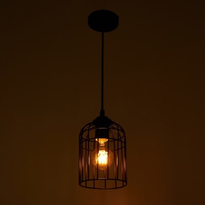 Светильник "Полуовал" 1х60Вт Е27 черный 13х13х78 см. - фото 2034532