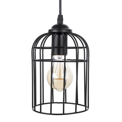 Светильник "Полуовал" 1х60Вт Е27 черный 13х13х78 см. - фото 2034535