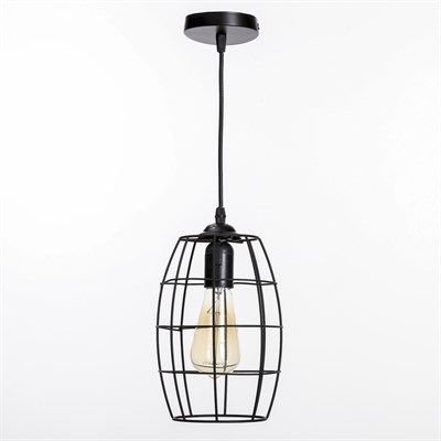 Светильник "Овал" 1х60Вт Е27 черный 15х15х83 см. - фото 2034538