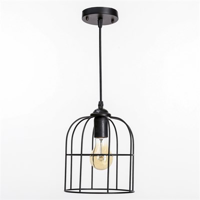 Светильник "Санти" 1х60Вт Е27 черный 18х18х78 см. - фото 2034541