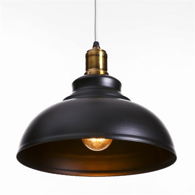 Светильник подвесной "Спул" 1x40Вт E27 черный 29х29х125 см. - фото 2034559