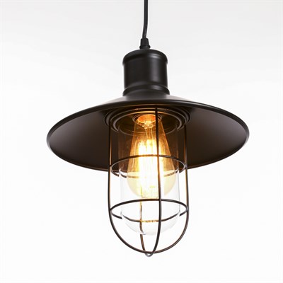 Светильник подвесной "Рона" черный 1х40Вт Е27 27х27х27 см - фото 2034562