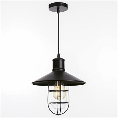 Светильник подвесной "Рона" черный 1х40Вт Е27 27х27х27 см - фото 2034563