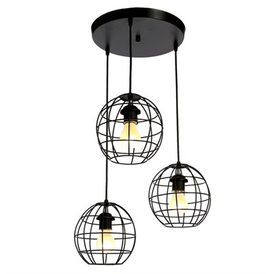 Светильник 14071703/3 Е27 60Вт черный 30х30х80 см - фото 2034593