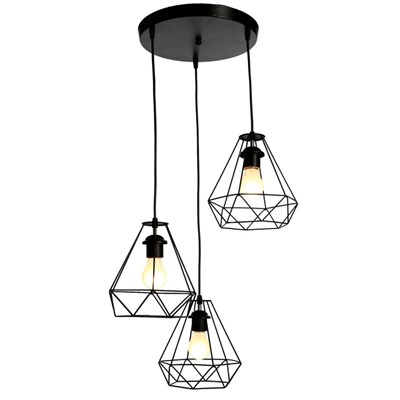 Светильник 14071706/3 Е27 60Вт черный 30х30х80 см - фото 2034596