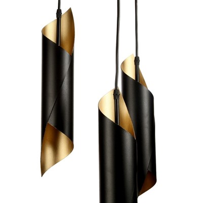 Люстра 1071005404230 3хE27 60W золото/черный 31х31х100см - фото 2034617