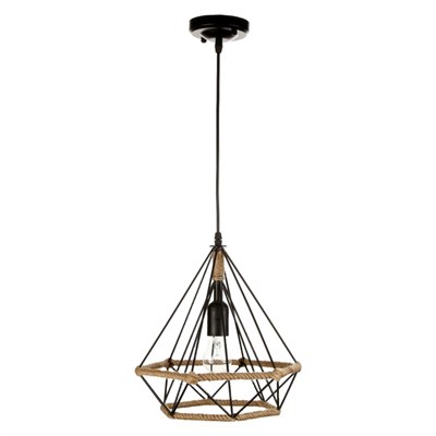 Подвес 0181/280 1х40Вт E27 черный 28х28х60хсм - фото 2034630