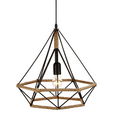 Подвес 0181/380 1х40Вт E27 черный 38х38х60хсм - фото 2034632