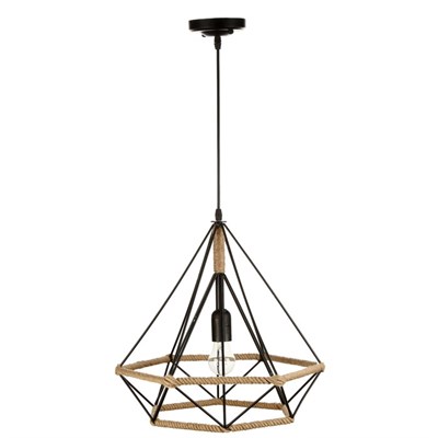 Подвес 0181/380 1х40Вт E27 черный 38х38х60хсм - фото 2034633