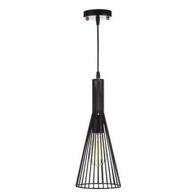 Светильник "Конус" 1х40Вт E27 черный 19,5х19,5х120 см. - фото 2034673