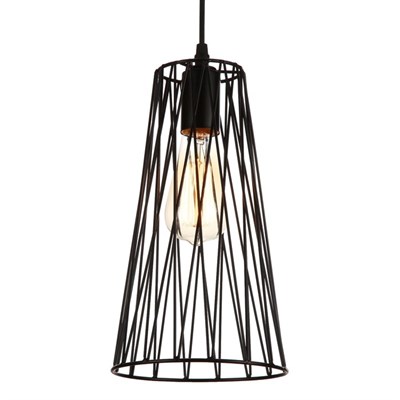 Светильник "Конус малый" 1х40Вт E27 черный 17х17х120 см. - фото 2034675