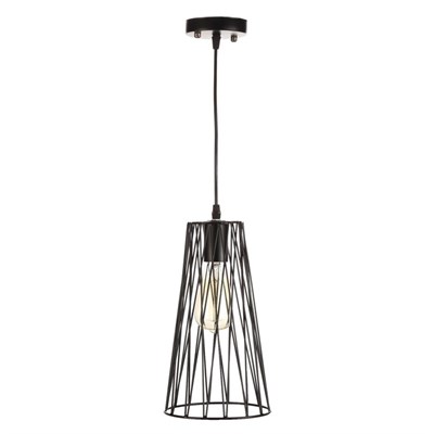 Светильник "Конус малый" 1х40Вт E27 черный 17х17х120 см. - фото 2034676