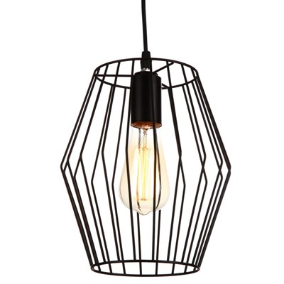 Светильник "Ромб" 1х40Вт E27 черный 22х22х100 см. - фото 2034684