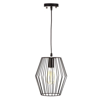 Светильник "Ромб" 1х40Вт E27 черный 22х22х100 см. - фото 2034685