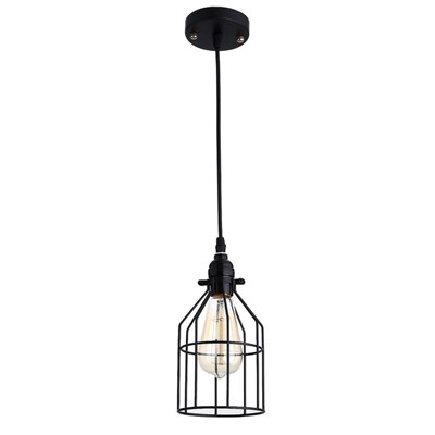 Светильник "Капелло" 1xE27 40Вт черный 12х12х100 см. - фото 2034819