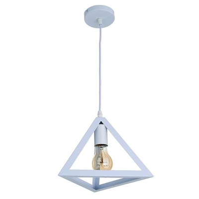 Светильник подвесной "Треугольник" 1x40Вт E27 белый 16х16х116 см - фото 2034878 Светильник подвесной "Треугольник" 1x40Вт E27 белый 16х16х116 см - фото 2034878