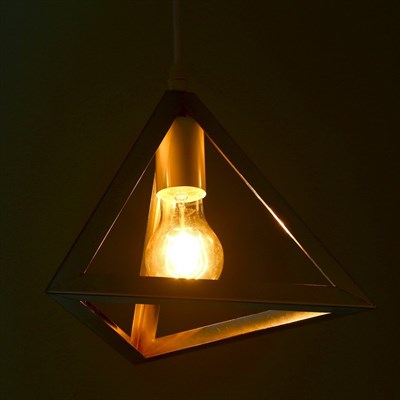Светильник подвесной "Треугольник" 1x40Вт E27 хром 16х16х116 см - фото 2034881