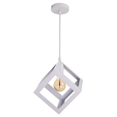 Светильник подвесной "Квадрат" 1x40Вт E27 белый 16х16х116 см - фото 2034903