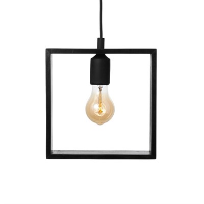 Светильник "Квадрат" 1*40Вт  Е27 черный 22х6х22-122 см - фото 2034947