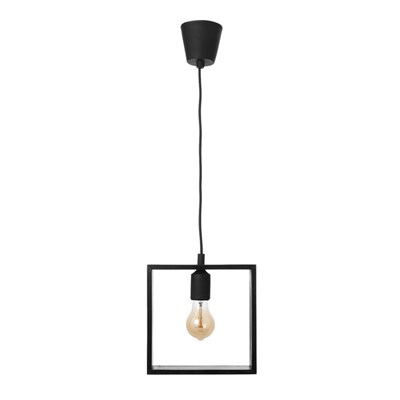 Светильник "Квадрат" 1*40Вт  Е27 черный 22х6х22-122 см - фото 2034949