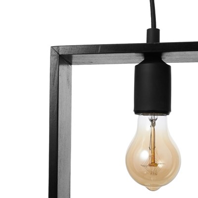 Светильник "Квадрат" 1*40Вт  Е27 черный 22х6х22-122 см - фото 2034951