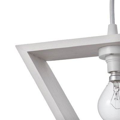 Светильник "Треугольник" 1*40Вт  Е27 белый 23х6х20-120 см - фото 2034979